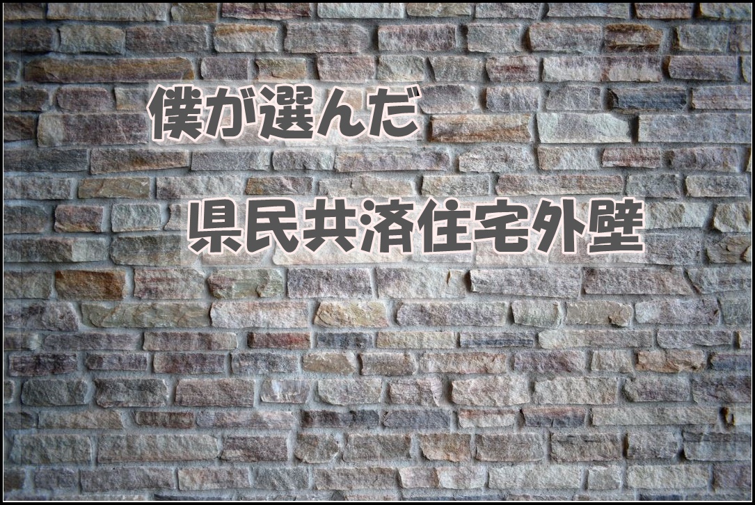 僕が選んだ県民共済住宅の外壁について 県民共済でコスパの良い満足する家を建てる